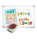 214pc Multicolored Alpha/MathMagnets    Pack