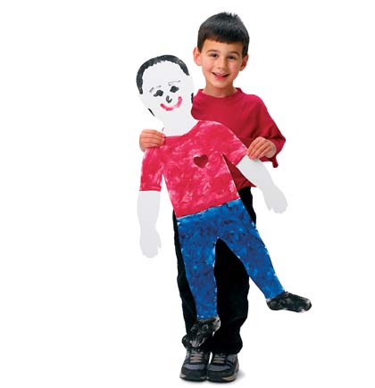 Roylco® Big! Huge! Fingerpaint Kids — 18" × 35" Jumbo Cutouts, 24/Pack