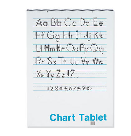 Pacon® Chart Tablet — Manuscript Cover, 1-1/2" ruled, 24" × 16", 25 sheets