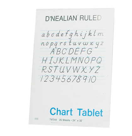 24x32 2in Rule DNealian Manuscript Chart Tablet
