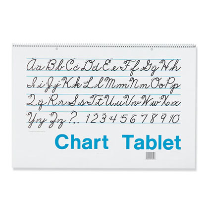 24x32 Unruled Cursive Cover Chart Tablet