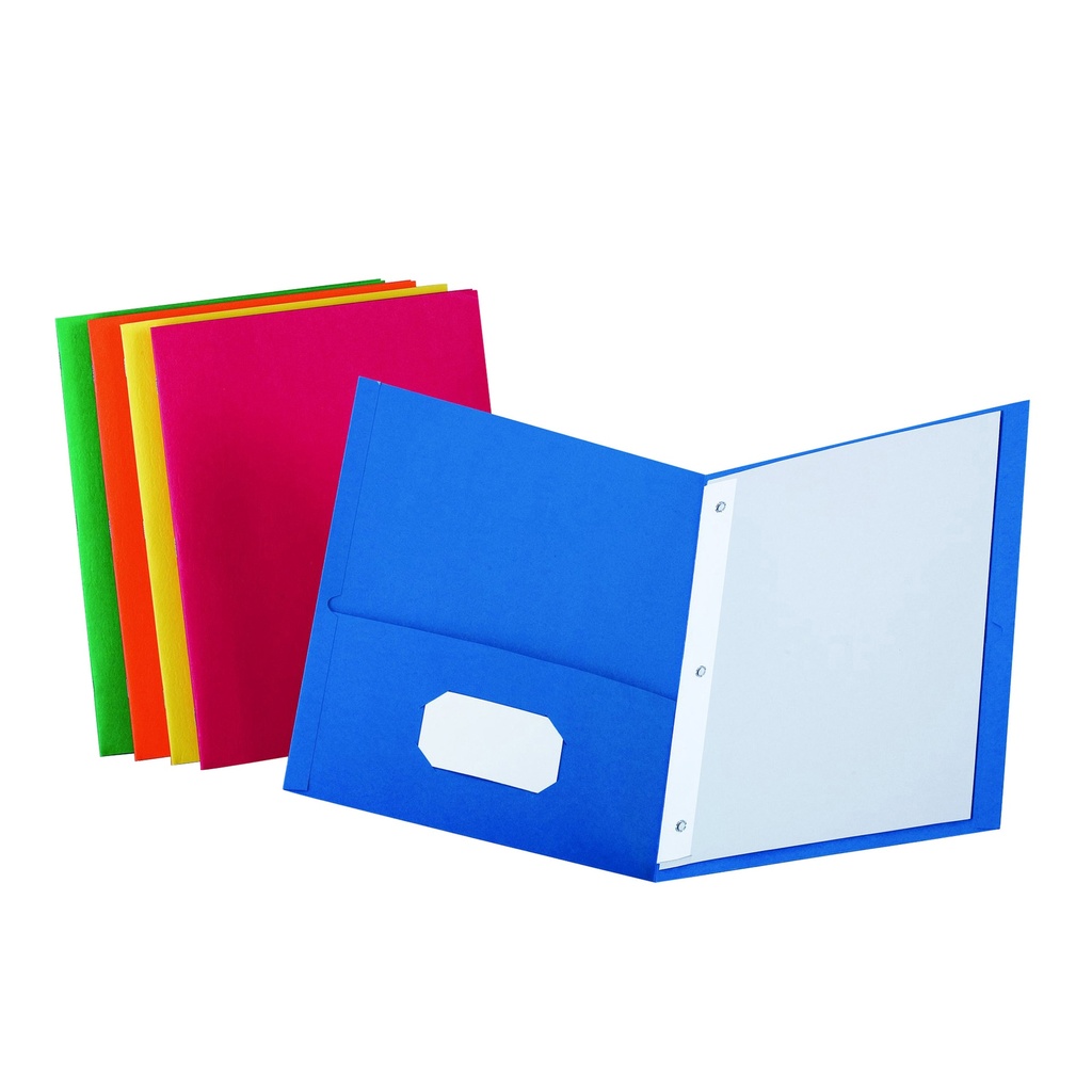 25ct Assorted Leatherine Two Pocket Portfolio