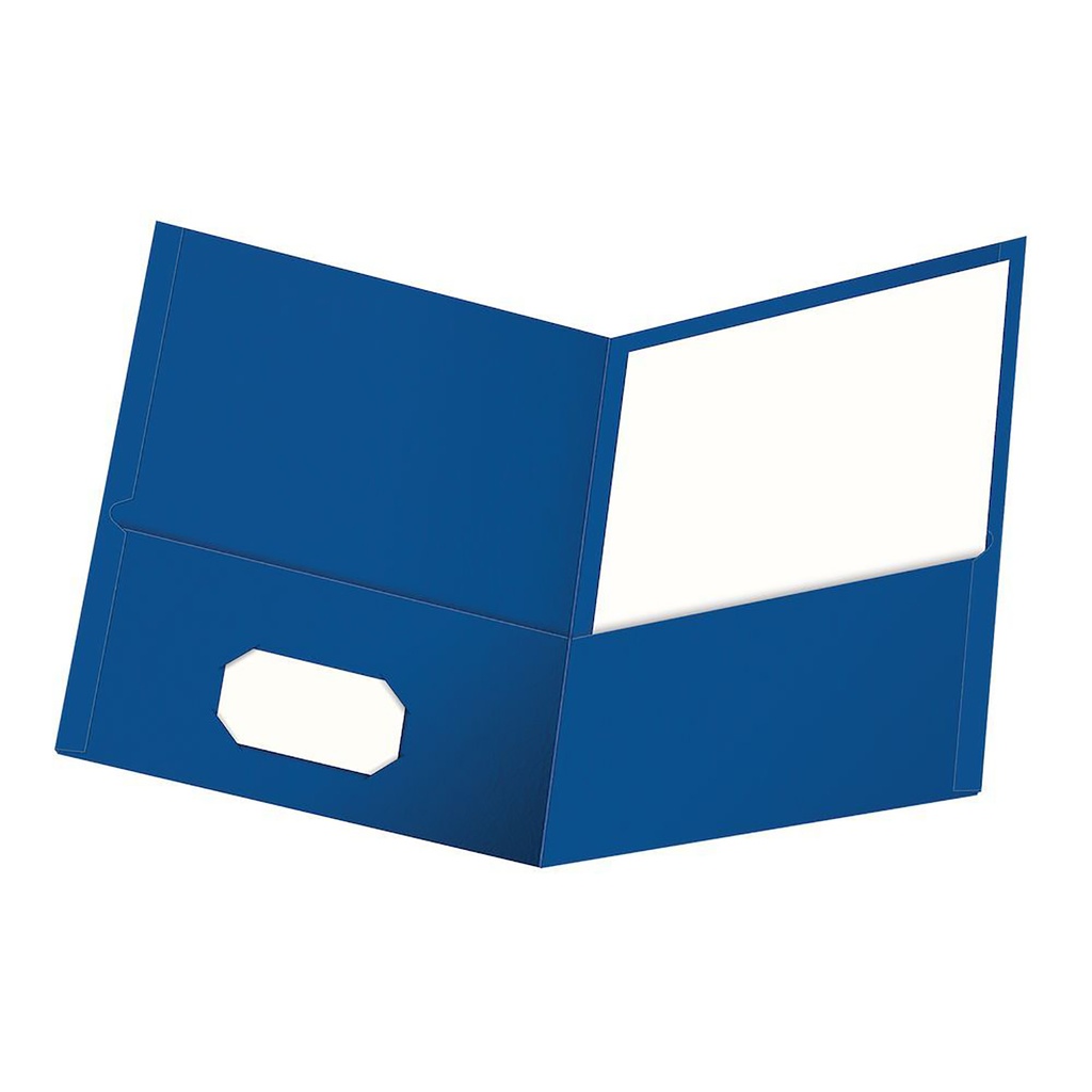 Oxford® Twin Pocket Folders — Royal Blue, Letter Size (25/Box)