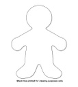 Hygloss® Big Cut‑Outs — 16" Me Kid, white paper people for All About Me art