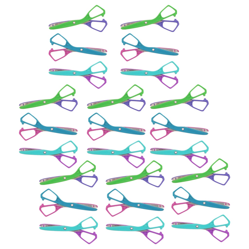 Economy Plastic Safety Scissors, 5-1/2" Blunt, Assorted Colors, Pack of 24 | 1054524 ACM