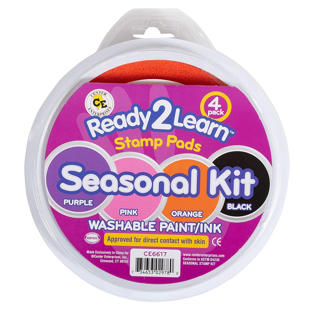4ct Seasonal Jumbo Circular Washable Stamp Pads