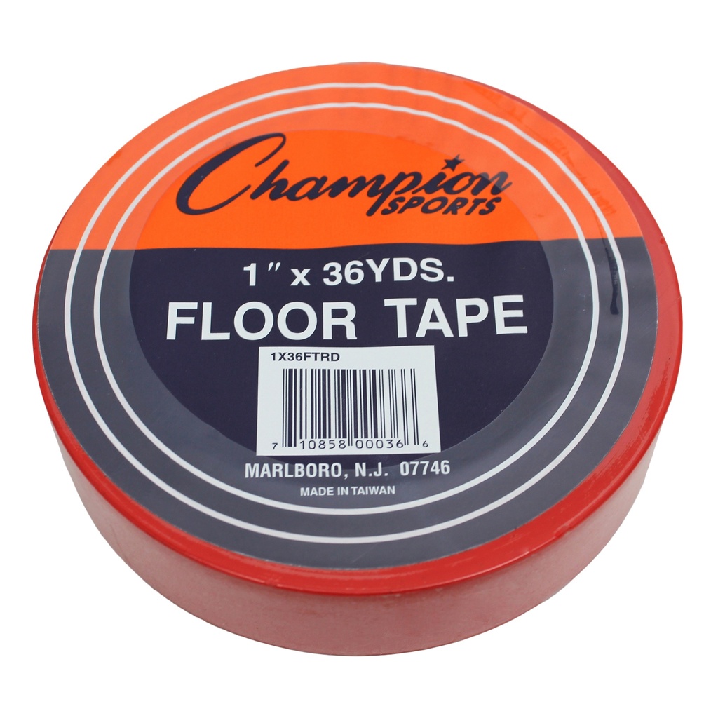 Floor Marking Tape, 1&quot; x 36 yd, Red