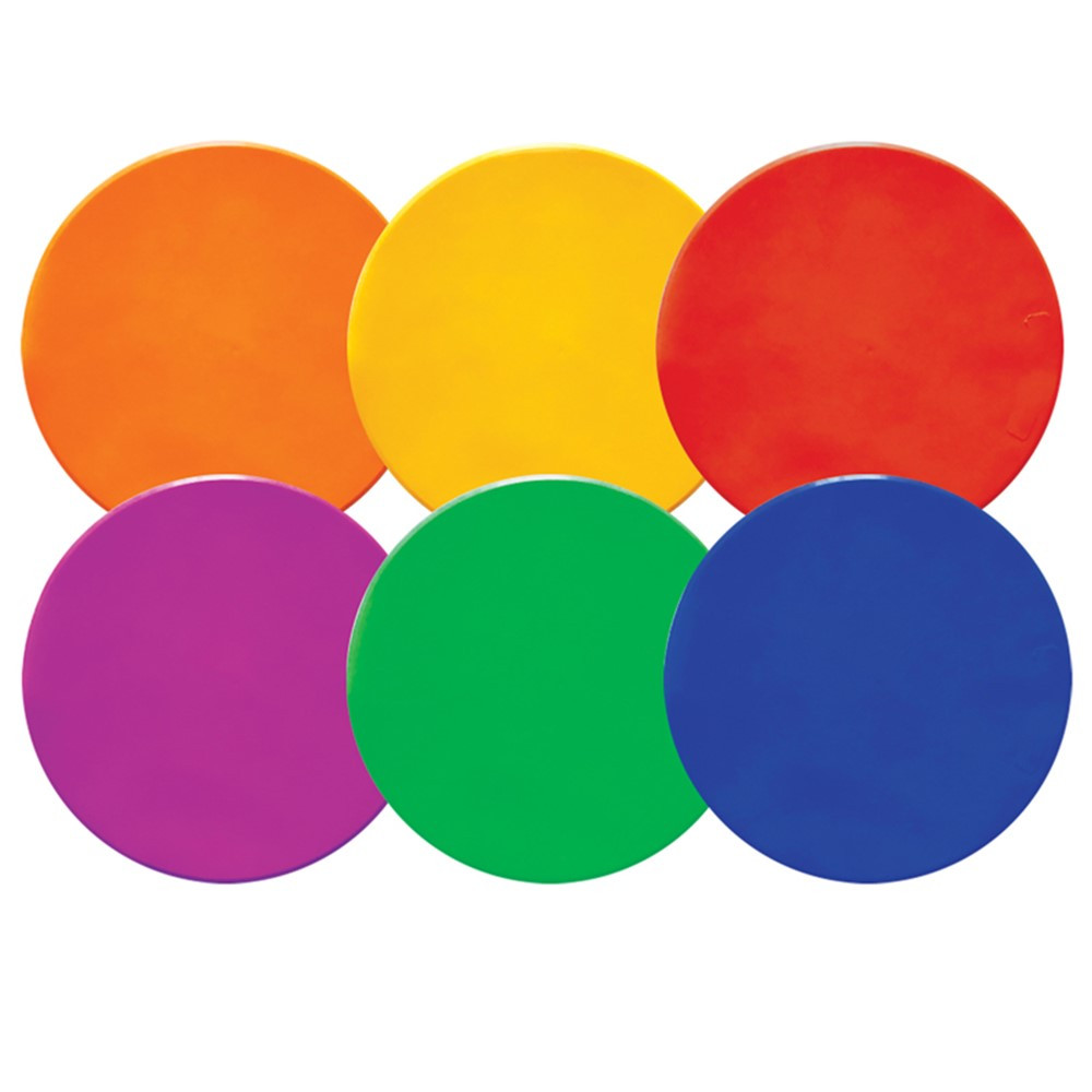 10&quot; Round Poly Spot Markers - 6 Assorted Colors
