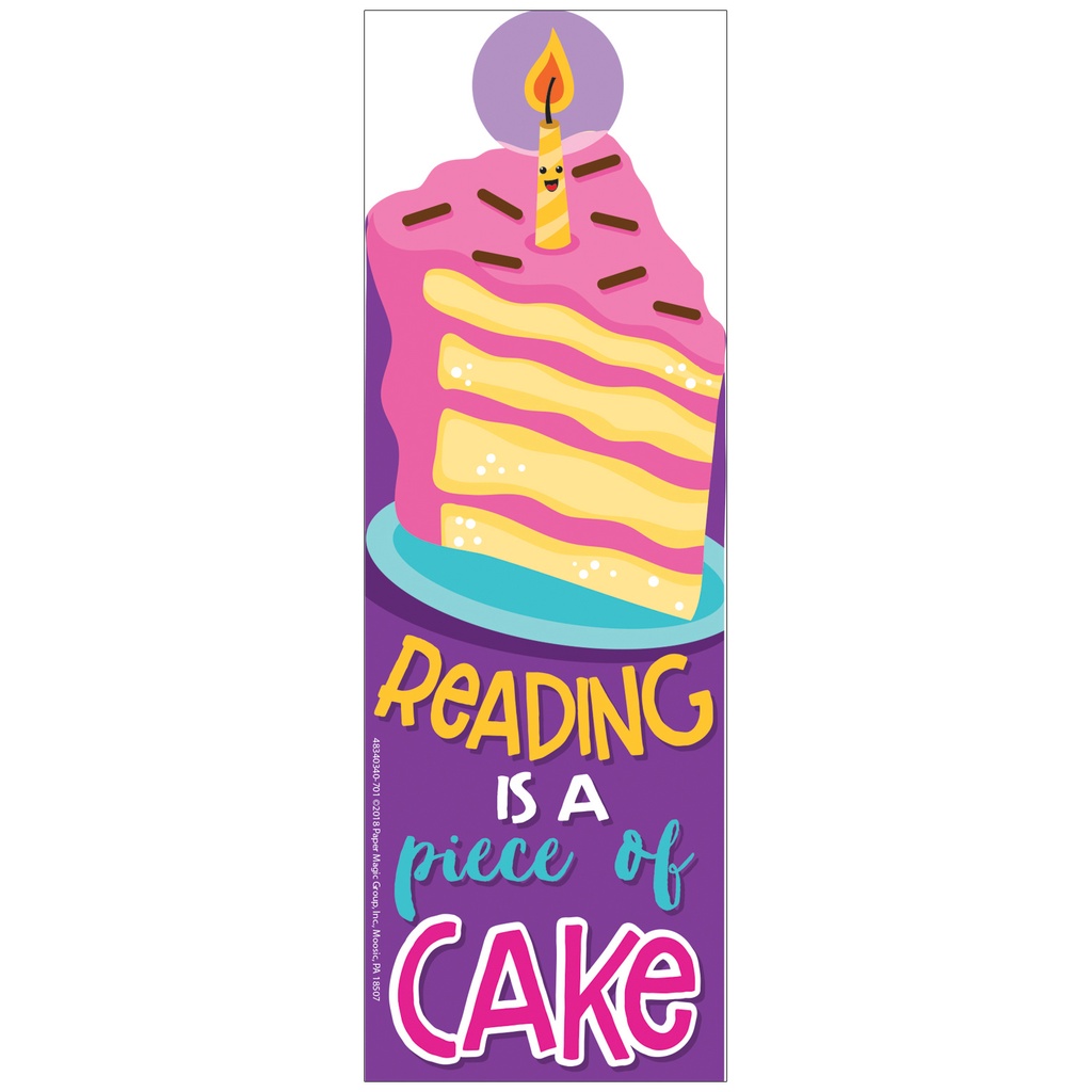 Eureka® Cake Scented Bookmarks — Pack of 24, scratch‑to‑release scent