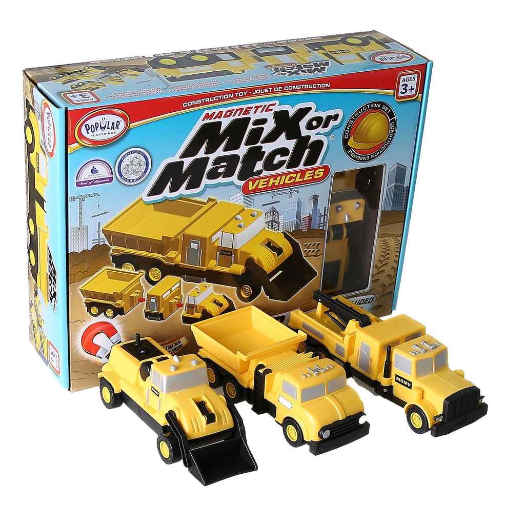 Popular® Playthings Magnetic Mix or Match® Construction Vehicles