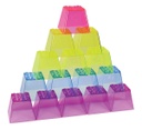 Roylco® Crystal Color Stacking Blocks — 50 Transparent Blocks for Light Play