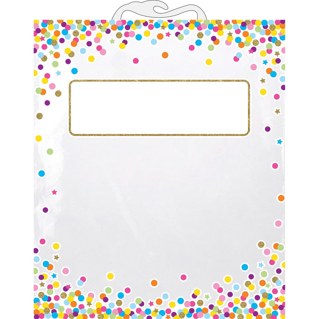 Hanging Confetti Pattern Storage/Book Bag 11" x 16"