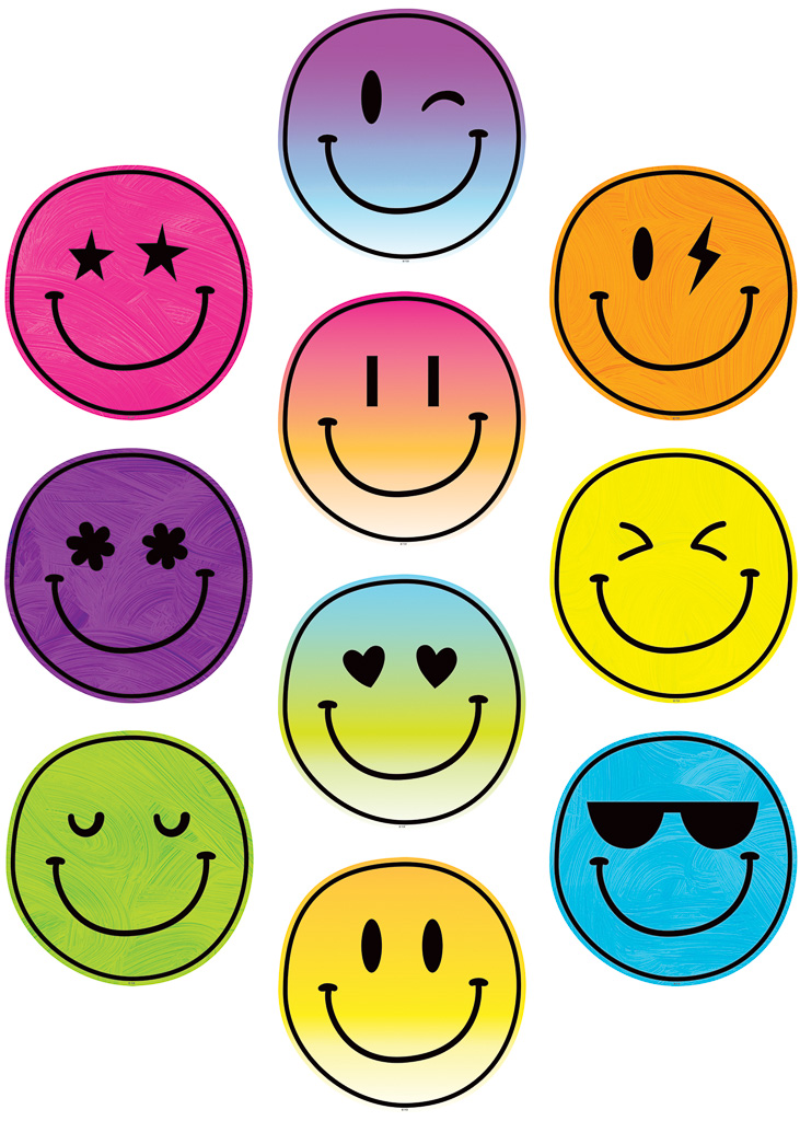 30ct Brights 4Ever Smiley Faces Accents