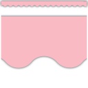 Pastel Pink Scalloped Border Trim, 35 Feet