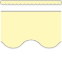 35' Pastel Yellow Scalloped Border Trim