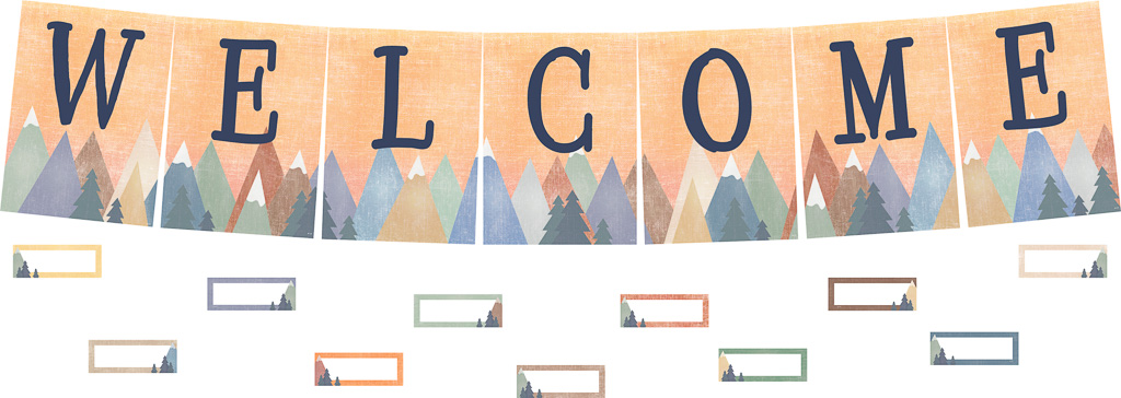 Moving Mountains Welcome Bulletin Board Set