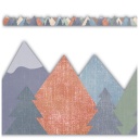 Teacher Created Resources® Moving Mountains Die-Cut Border Trim — Layered mountain silhouette bulletin board border for the Moving Mountains / Road Trip classroom theme