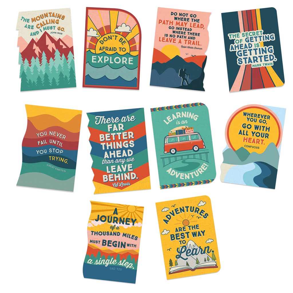 Eureka® Adventurer Die‑Cut Poster Set — 10 Motivational Posters