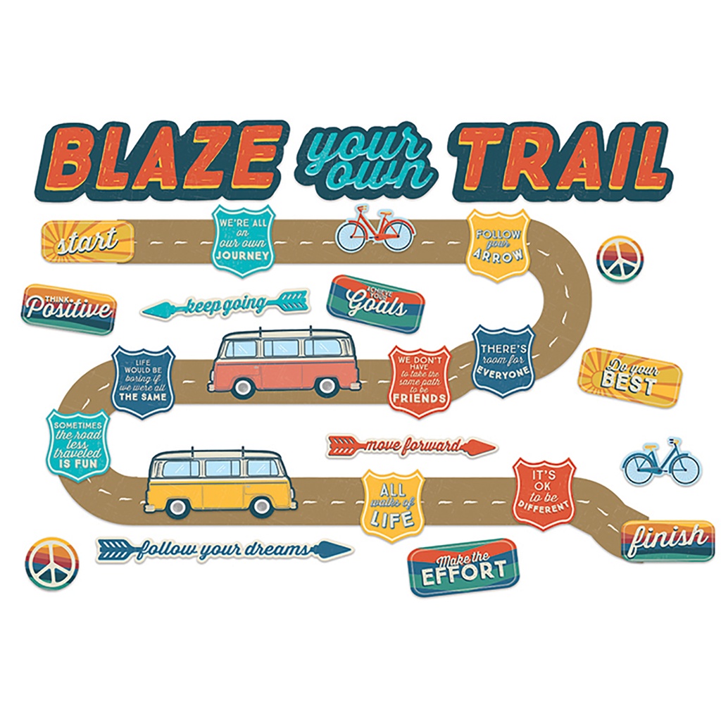 Eureka® Adventurer “Blaze Your Own Trail” Mini Bulletin Board Set — 35 Pieces