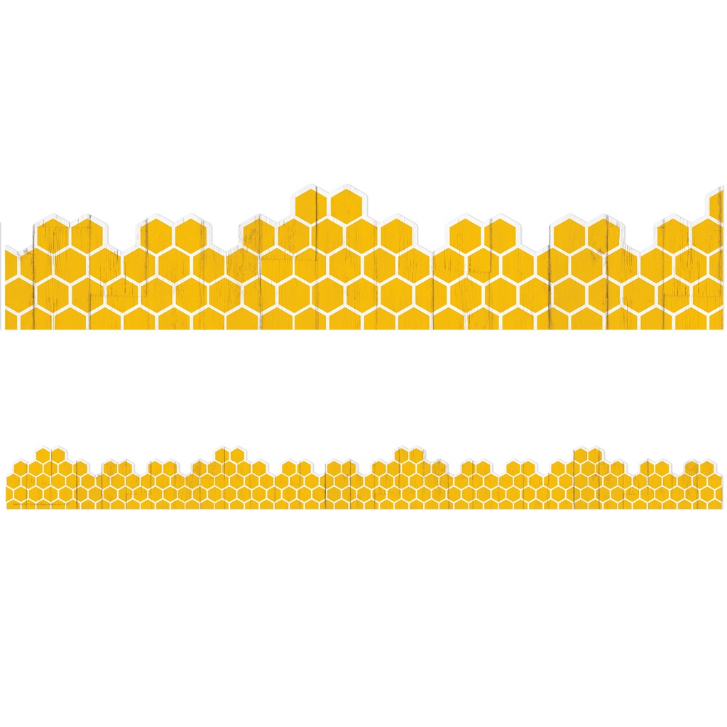 Eureka® The Hive Honeycomb Extra Wide Deco Trim — 3-1/4" × 37" Strips, 12/Pack (37 ft)