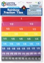 Learning Resources® Rainbow Fraction® Soft Foam Magnetic Tiles,Tile set for magnetic whiteboards, 51-piece set 