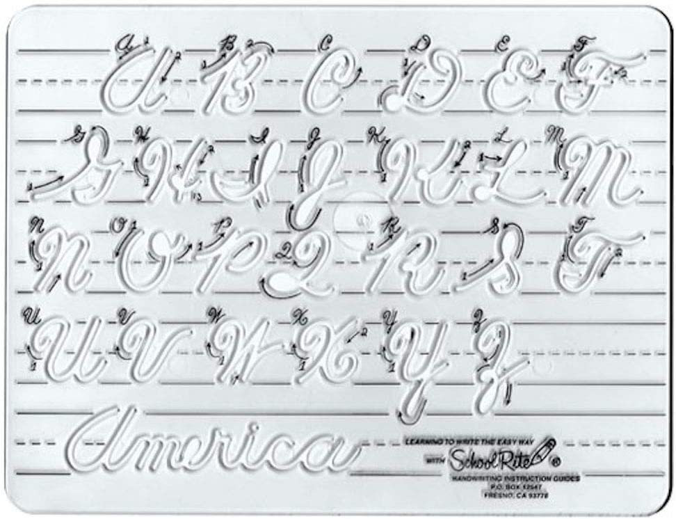 Uppercase Cursive Handwriting Instruction Guide Template