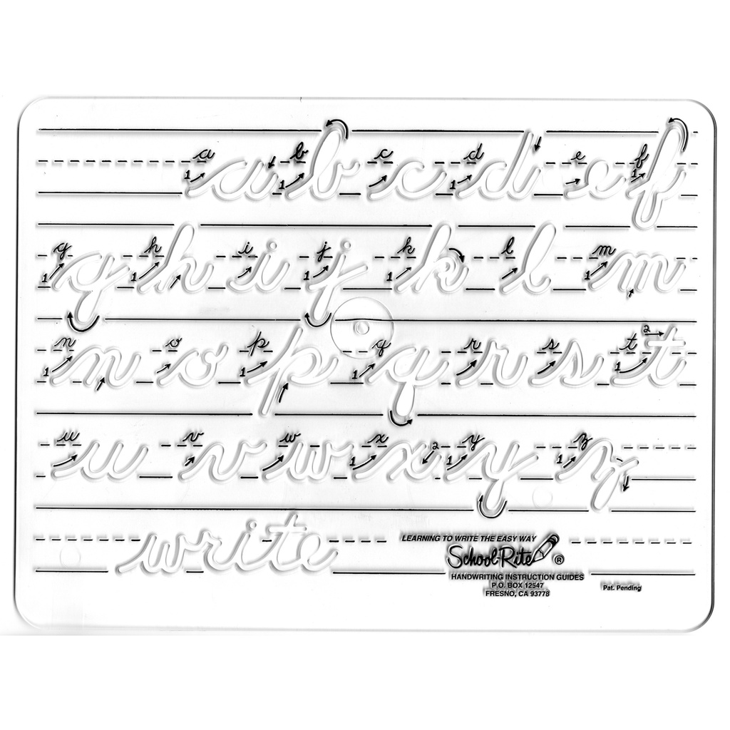 Lowercase Cursive Handwriting Instruction Guide Template