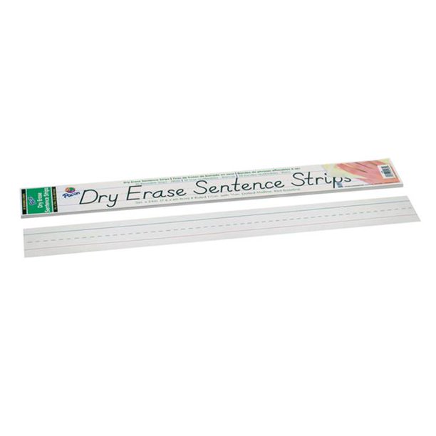 30ct White Rules Dry Erase Sentence Strips