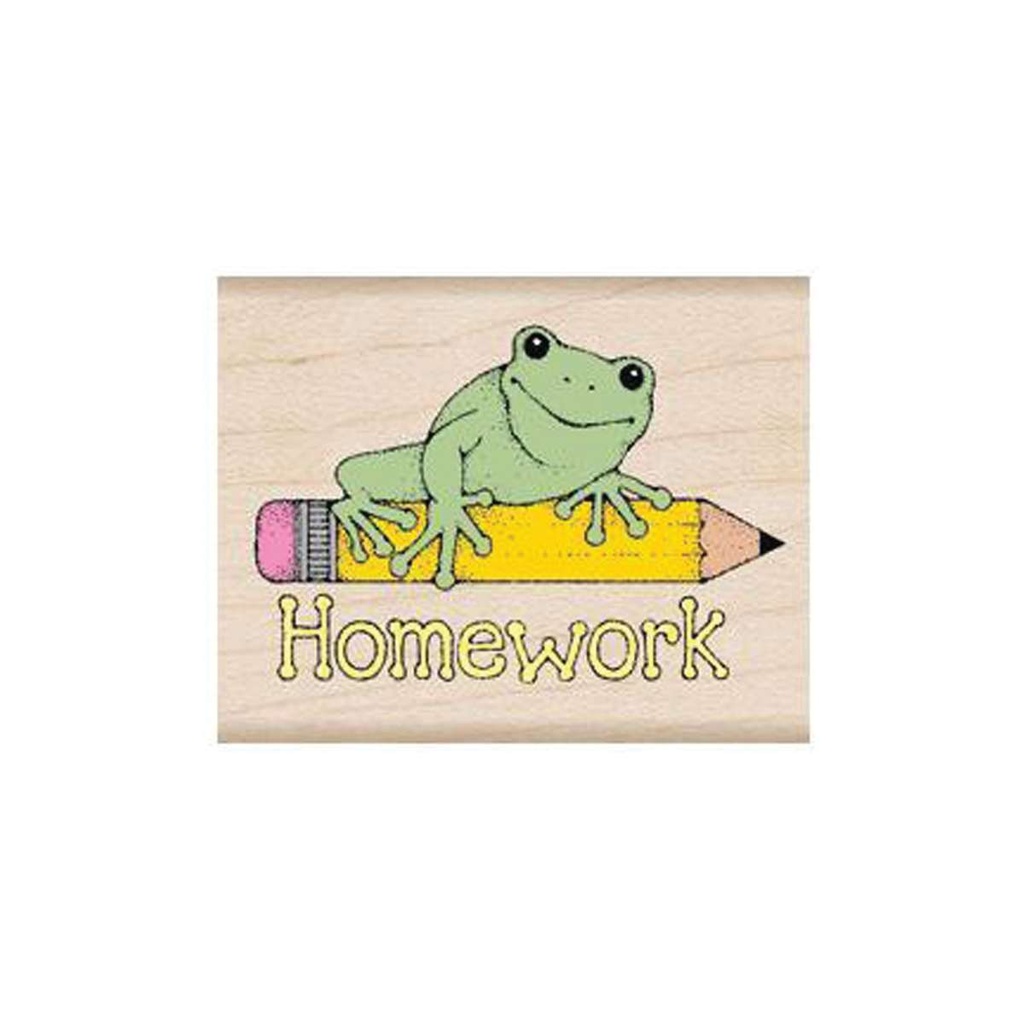 Homework Frog Stamp