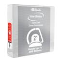 BAZIC® 2" White Slant D Ring View Binder with 2 Pockets