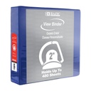 BAZIC® 2" Blue Slant D Ring View Binder with 2 Pockets