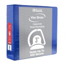 BAZIC® 3" Blue Slant D Ring View Binder with 2 Pockets