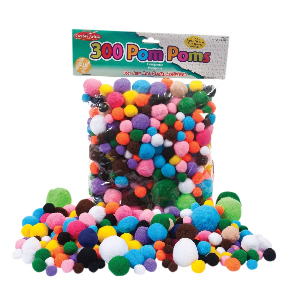 300 Assorted Pom Poms