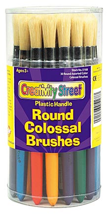 30ct Assorted Round Stubby Brushes