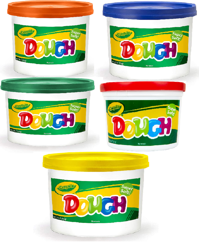 5 Color Set Crayola Dough 3lb Buckets