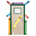 Eureka® Crayola® Go‑Arounds® — Adjustable door/window crayon accents