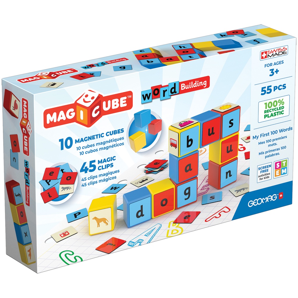 Magicube™ Word Building Set, Recycled, 55 Pieces
