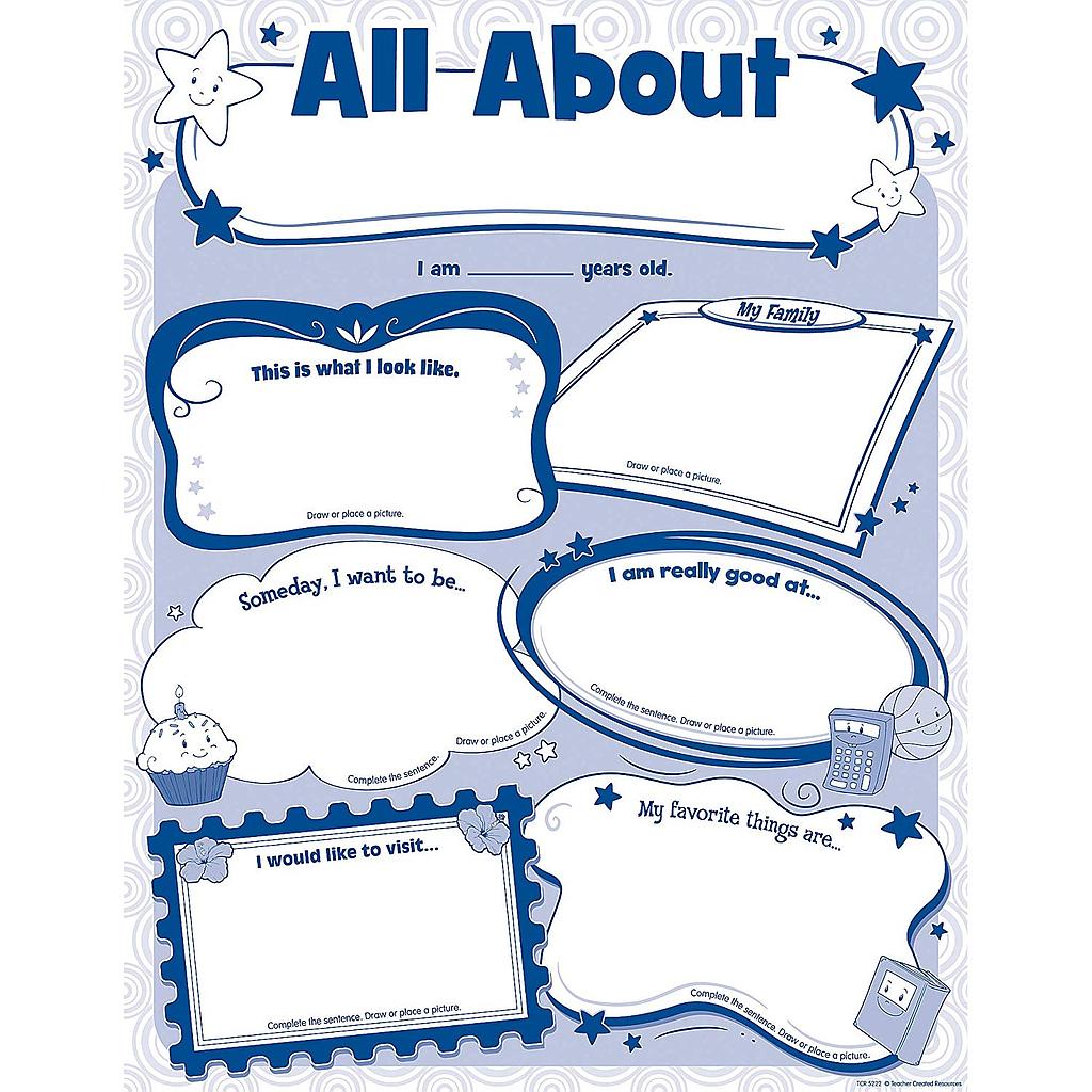 Teacher Created Resources® All About Me Poster Pack — 32 Posters (17" × 22")
