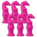 Horse Silicone Chewable Pencil Topper, Pack of 6