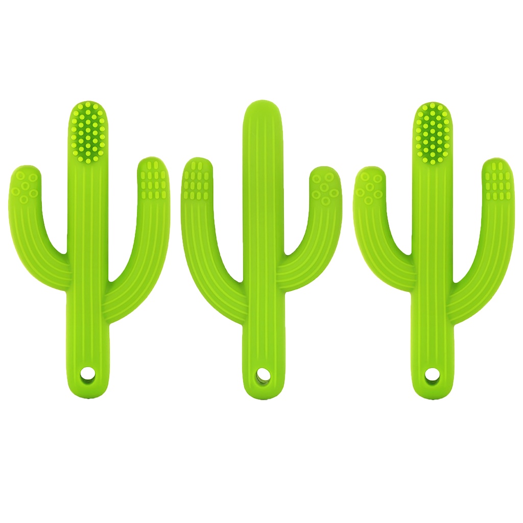 Cactus Toothbrush Teether, Pack of 3