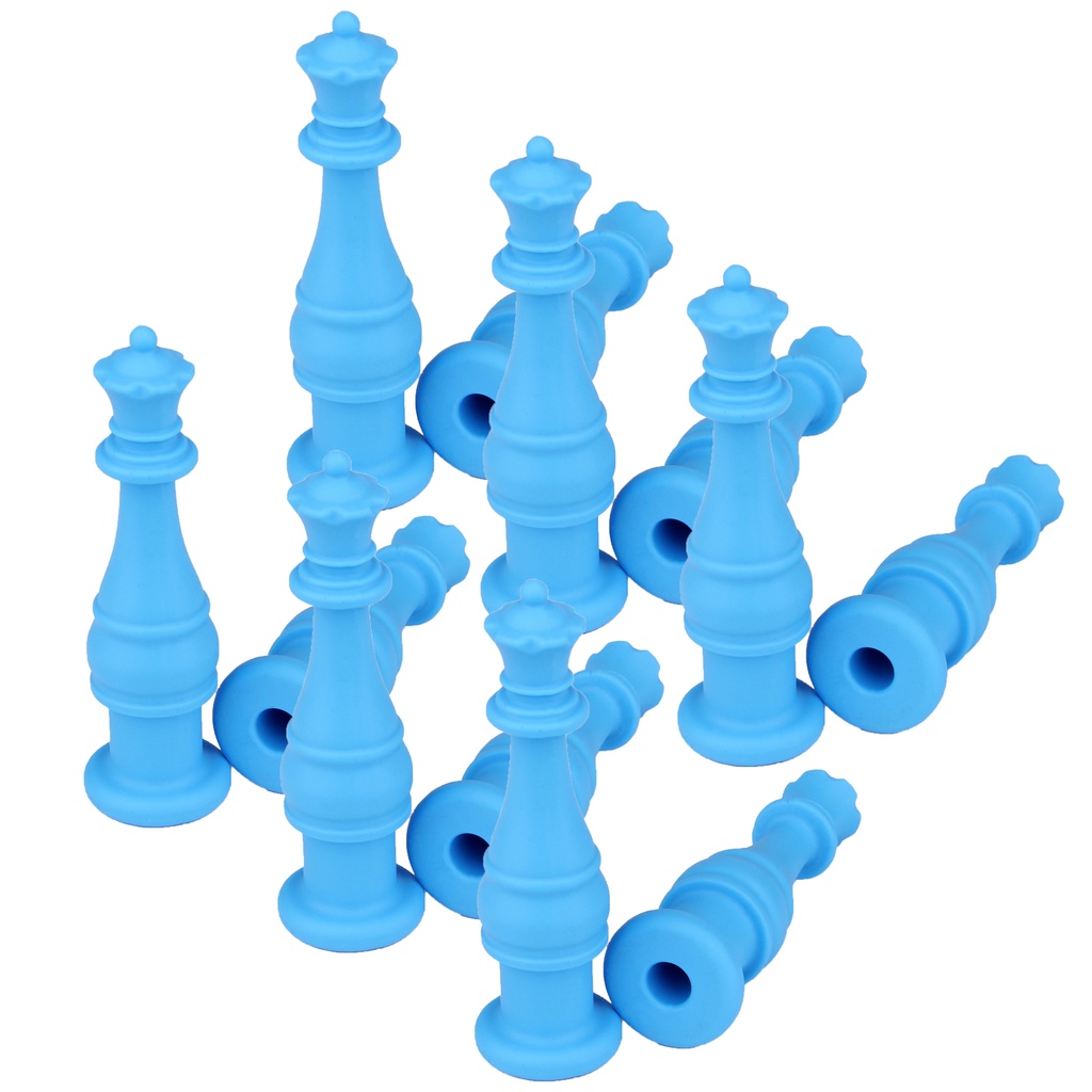 Chess King Silicone Chewable Pencil Topper, Pack of 6