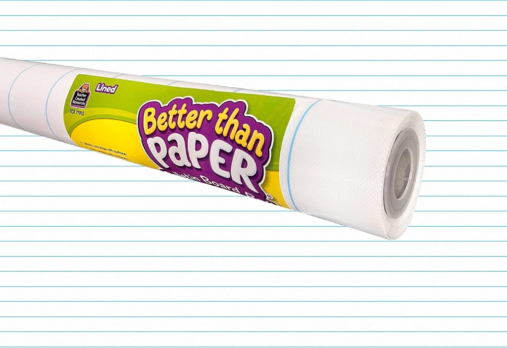 Teacher Created Resources® Better Than Paper Bulletin Board Roll, Lined, 4-Pack, Reusable Bulletin Board Backdrop