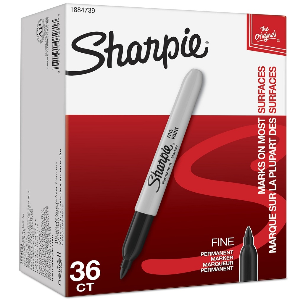 EXPO® 36ct Fine Point Black Sharpie Permanent Markers Box