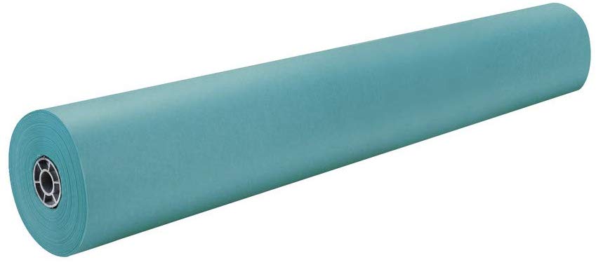 Pacon® Rainbow® Duo‑Finish® Kraft — Aqua, 36" × 1000' roll