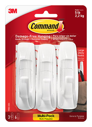 3ct Command Large Utility Hook Pack