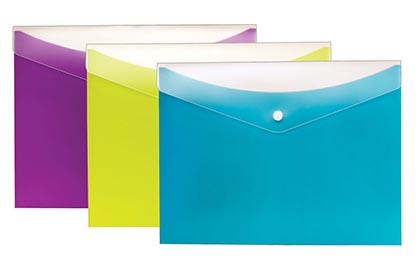 3ct Poly Snap Envelope Letter Size