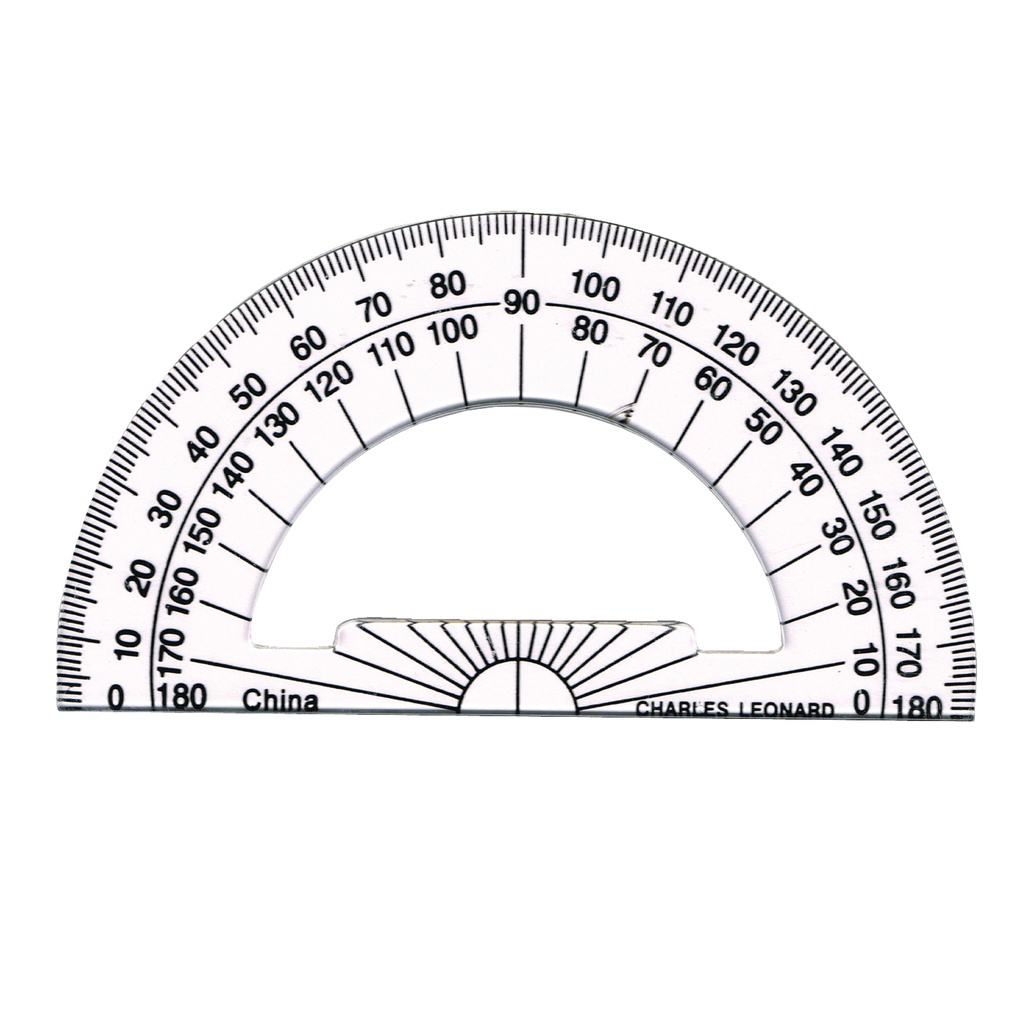 4 inch Clear Plastic Protractor Each (12925 ACM)