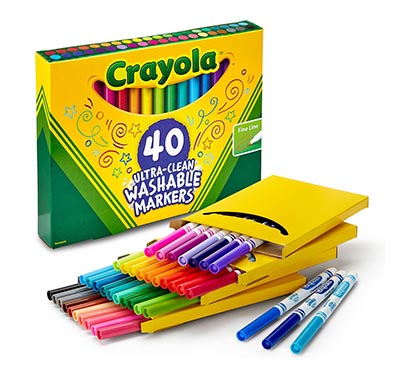 Crayola® Washable Fine Line Markers — 40 Count