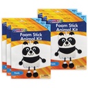 Foam Stick Animal Kit, Panda, 7" x 11.25" x 1", 6 Kits