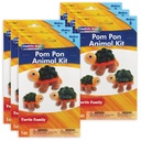 Creativity Street® Pom Pon Animal Kit — Turtle Family (3 Turtles/Kit), 6 Kits